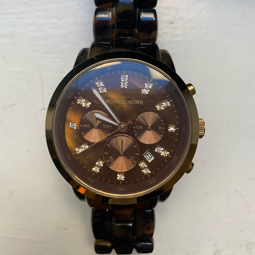 Michael Kors Chronograph Tortoise watch
